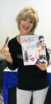 Jeri Taylor-Swade at Virgin America Beauty Expo Launching Fly Girl LipSense