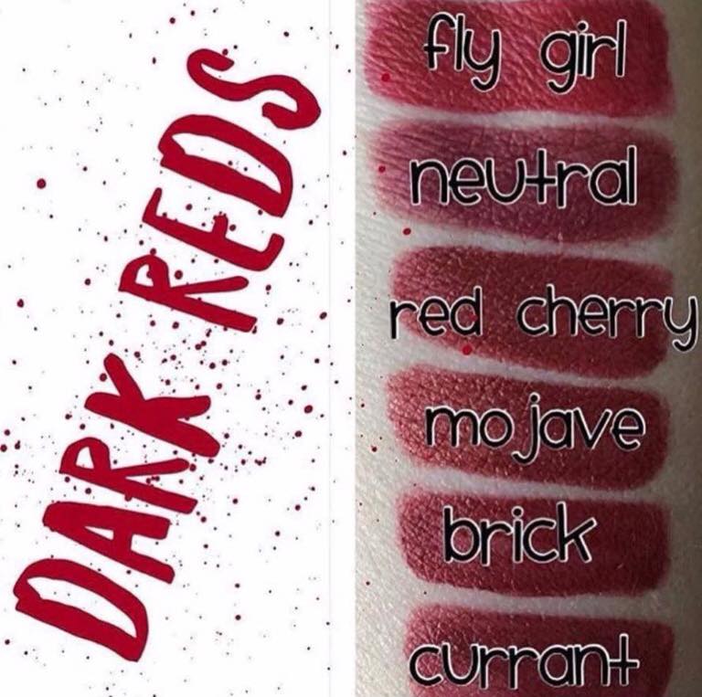Dark Red lip colors by LipSense