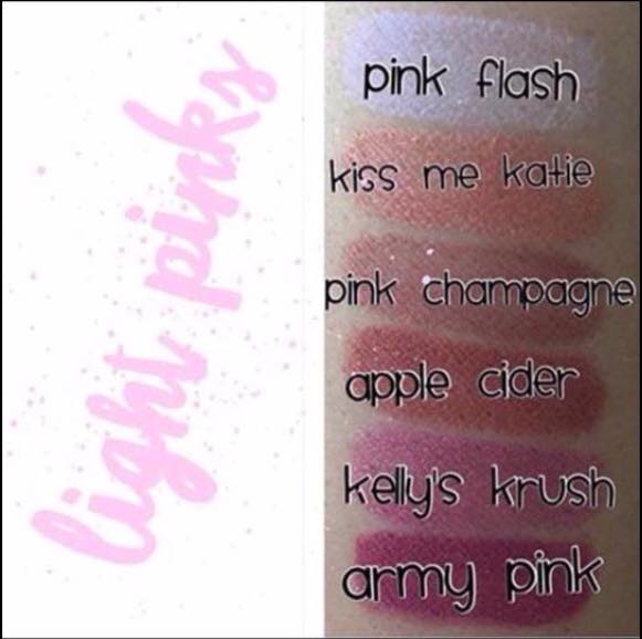 light pinks lip colors by LipSense