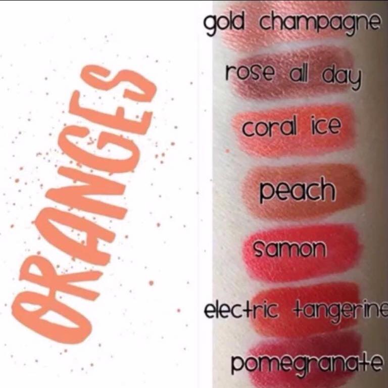 orange lip colors by LipSense
